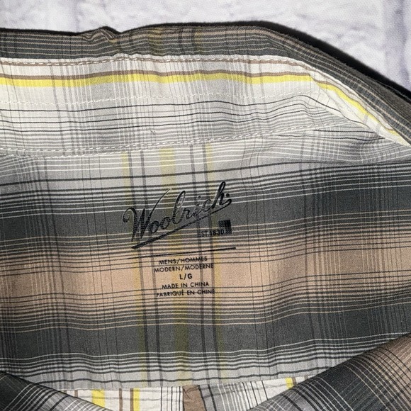Woolrich size Large‎ L Short Sleeve Shirt Plaid - Picture 2 of 6